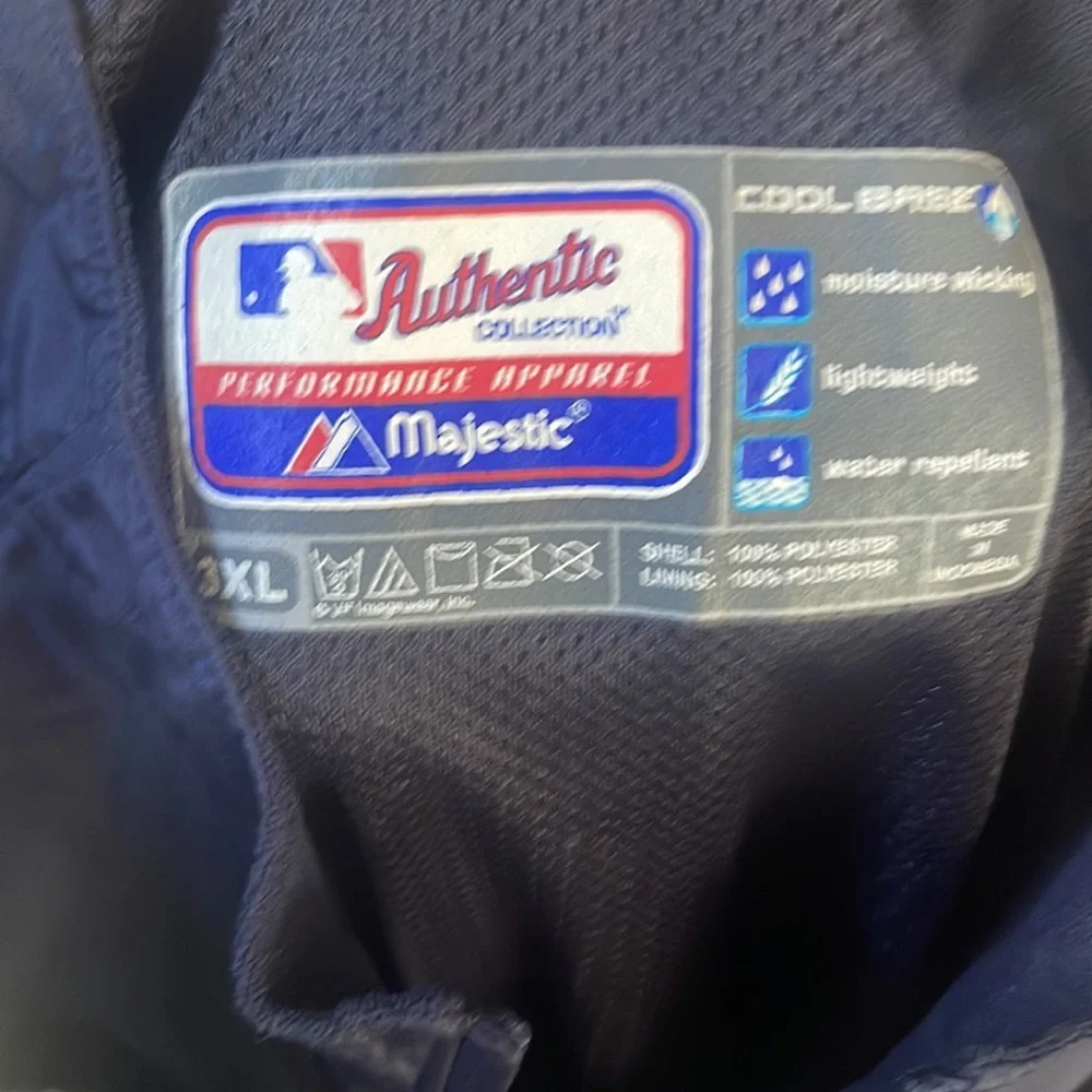 Cleveland Indians Vintage 90s Majestic Windbreaker. 1/4 Zip Up. Dead stock NWT